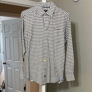 Classic Black and White Grid Men's Shirt